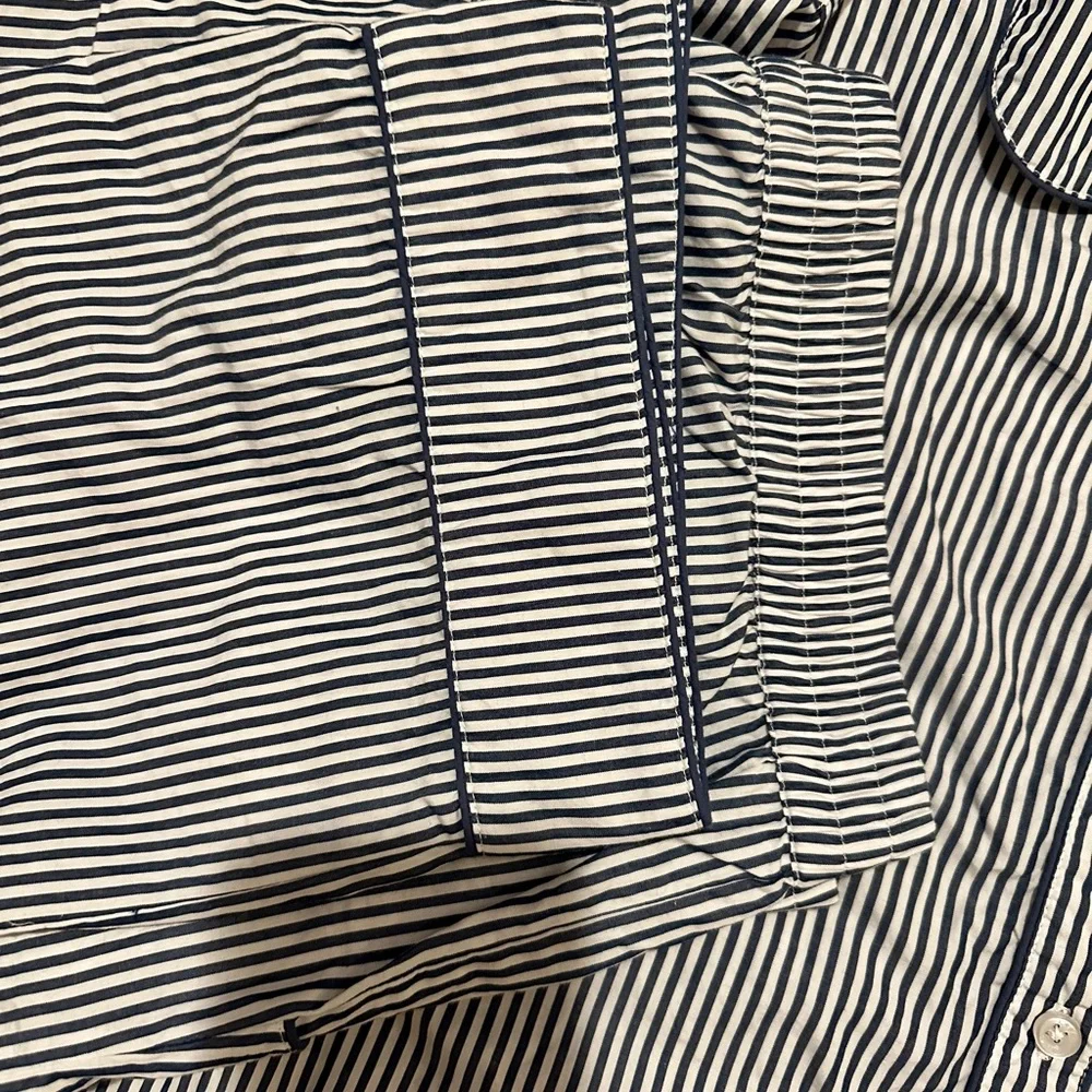 Striped Women’s Pajama Set - Navy & White